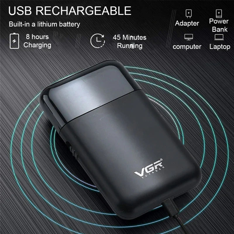 Electric Razor for Men Washable USB Rechargeable Cordless Foil Shaver with Pop-Up Beard Trimmer Multifunction Portable Travel