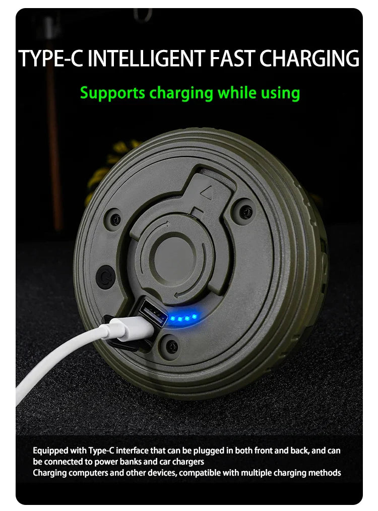 Campify Lamp String Camping Light With Retractable LED String LightsColorful Festive Atmosphere Lights Equipment Tent Light