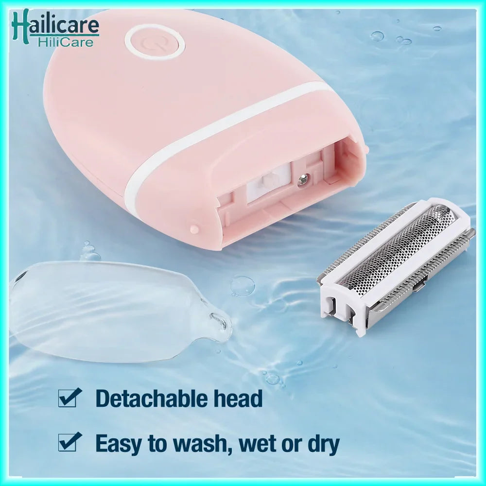 Electric Razors for Women 3 In 1 Bikini Trimmer Face Shavers Hair Removal for Underarms Legs Ladies Body Trimmer IPX7 Waterproof