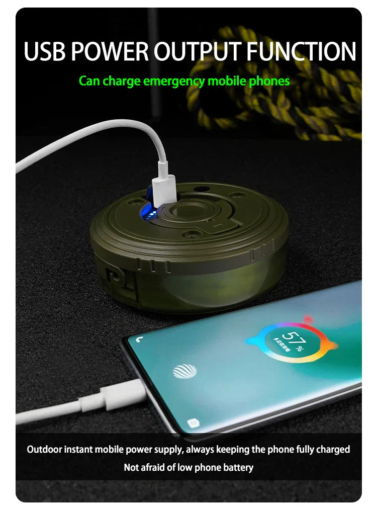 Campify Lamp String Camping Light With Retractable LED String LightsColorful Festive Atmosphere Lights Equipment Tent Light