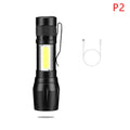 Camping Fishing Emergency Lantern  Portable USB Rechargeable Flashligh COB+XPE Zoom Mini Torch 3 Lighting Modes For Outdoo