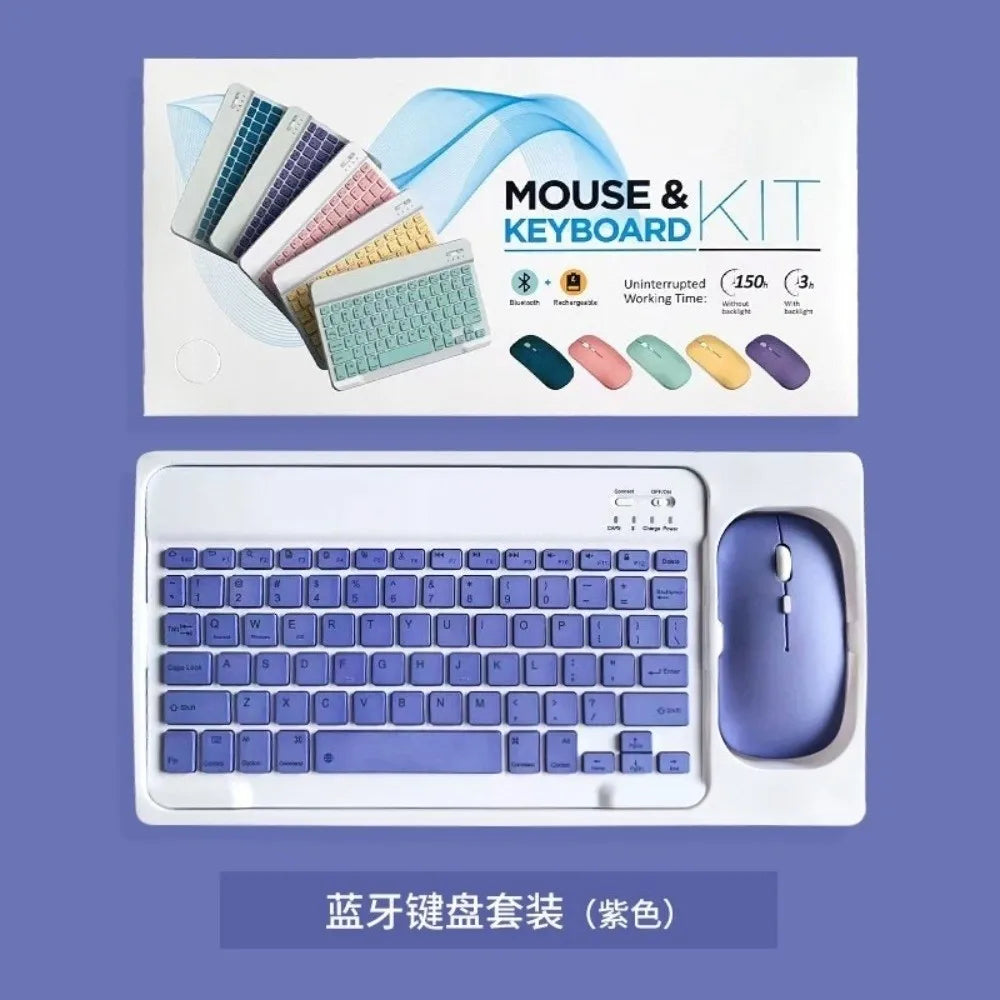 10 inch Bluetooth Keyboard Mouse Set Rechargeable Ultra-Thin Mini Keyboard And Mouse Wireless Keyboard Mouse Combos