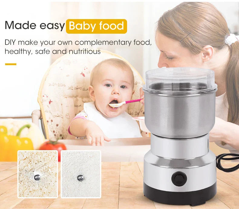 4 Blades Electric Grinder Home Coffee Kitchen Cereal Nuts Beans Spices Grains Grinder Machine 300ml Ultrafine Baby Food Pulveriz