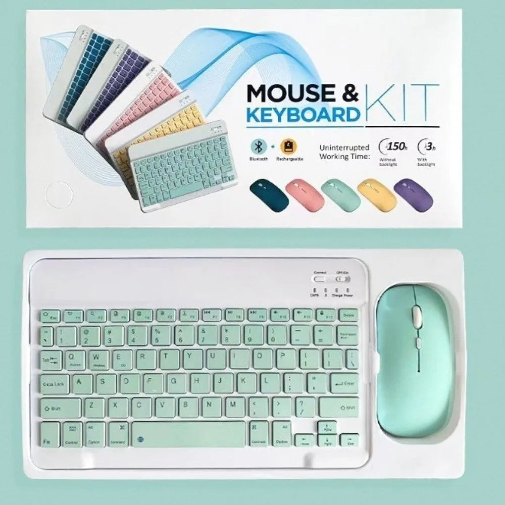 10 inch Bluetooth Keyboard Mouse Set Rechargeable Ultra-Thin Mini Keyboard And Mouse Wireless Keyboard Mouse Combos