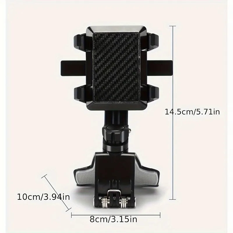 360° Rotatable Car Mobile Phone Holder - Dashboard Navigation Mount with Parking Number Plate