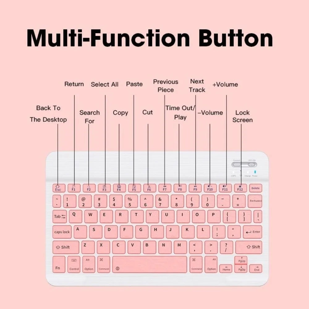 10 inch Bluetooth Keyboard Mouse Set Rechargeable Ultra-Thin Mini Keyboard And Mouse Wireless Keyboard Mouse Combos