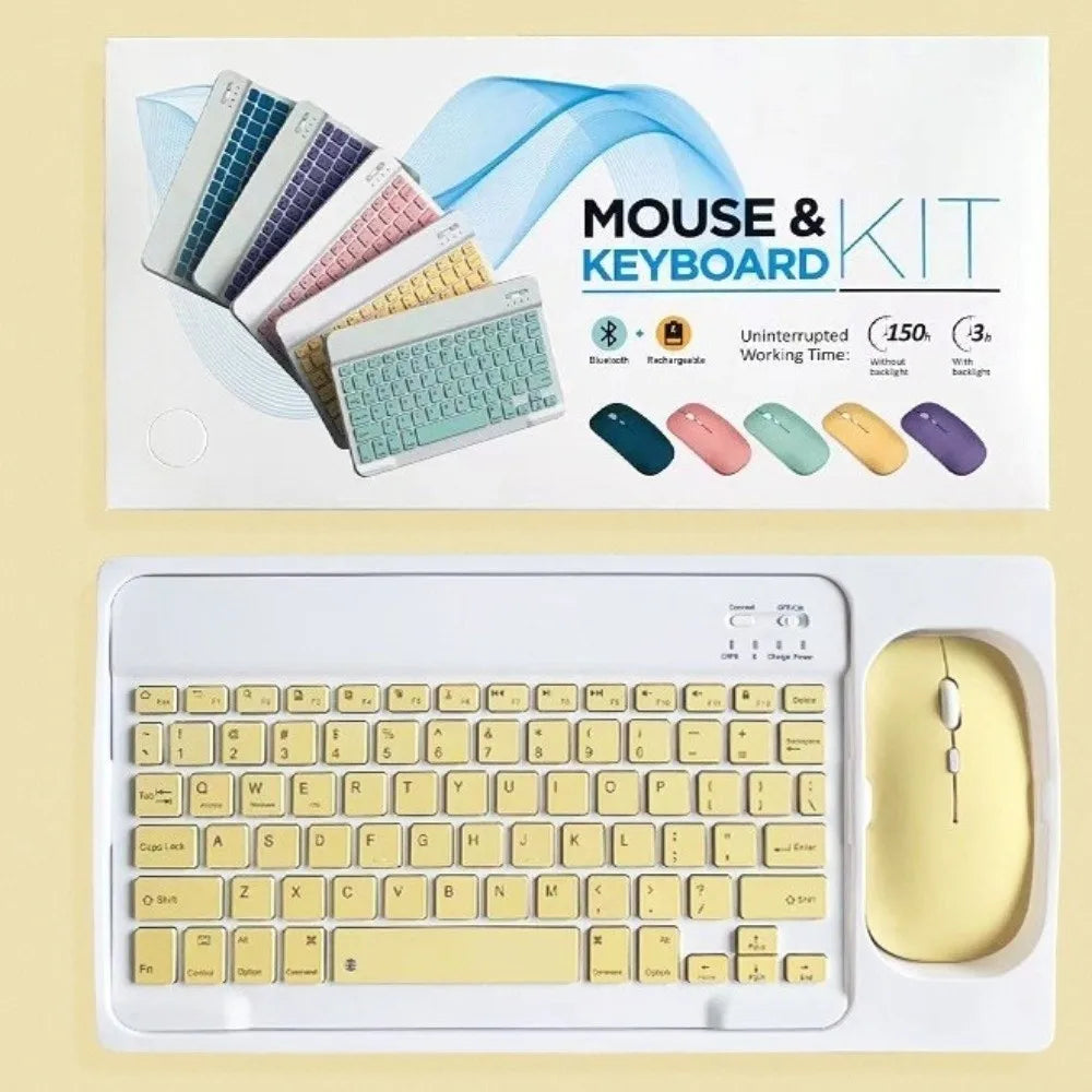 10 inch Bluetooth Keyboard Mouse Set Rechargeable Ultra-Thin Mini Keyboard And Mouse Wireless Keyboard Mouse Combos
