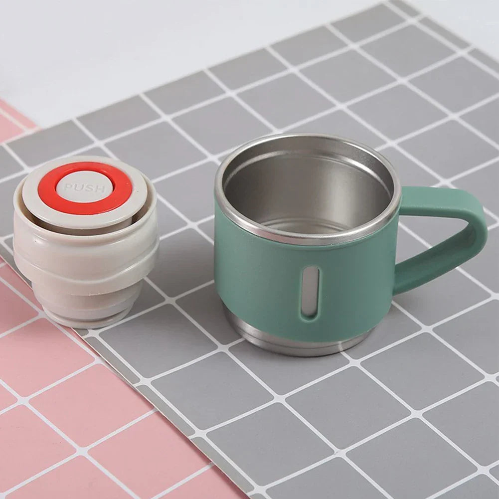 500ML Vacuum Insulated Bottle Portable Coffee Mug with 3 Cups Vacuum Cup Stainless Steel Last for 6-12H for Travel