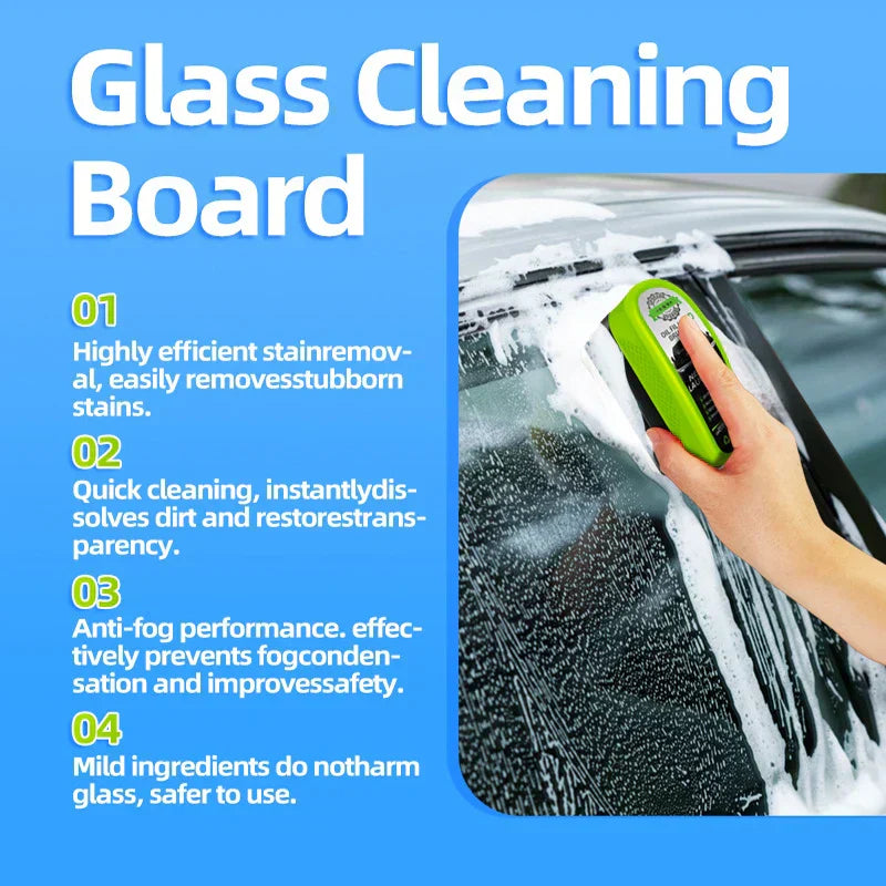 Automotive Car Oil Film Cleaning Brush,150ml Glass Oil Film Remover for Car Window,Windshield Brush For Car Care