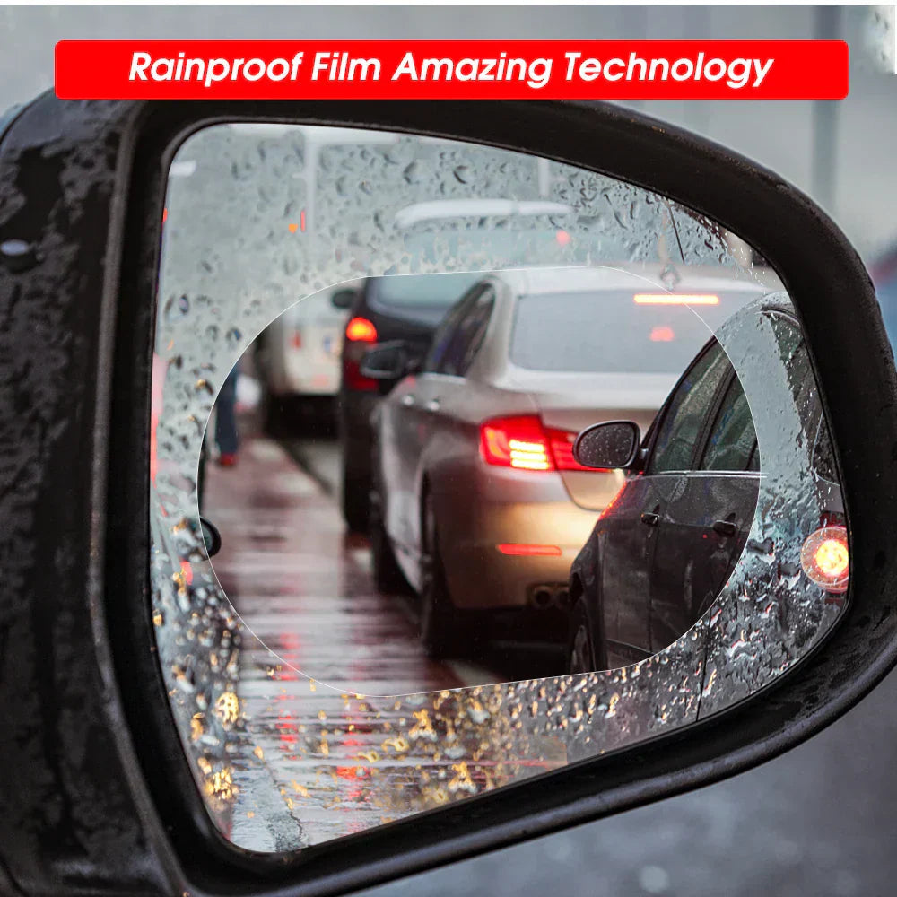 Car Rainproof Film Auto Rearview Mirror Rainproof Anti Fog Film Car Window Clear Film Windproof Protective for Motorcycle Mirror