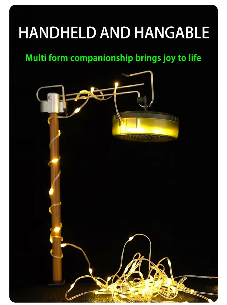 Campify Lamp String Camping Light With Retractable LED String LightsColorful Festive Atmosphere Lights Equipment Tent Light