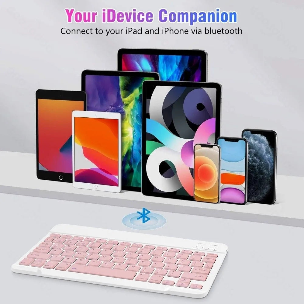10 inch Bluetooth Keyboard Mouse Set Rechargeable Ultra-Thin Mini Keyboard And Mouse Wireless Keyboard Mouse Combos