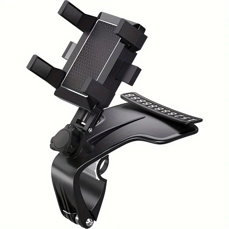 360° Rotatable Car Mobile Phone Holder - Dashboard Navigation Mount with Parking Number Plate