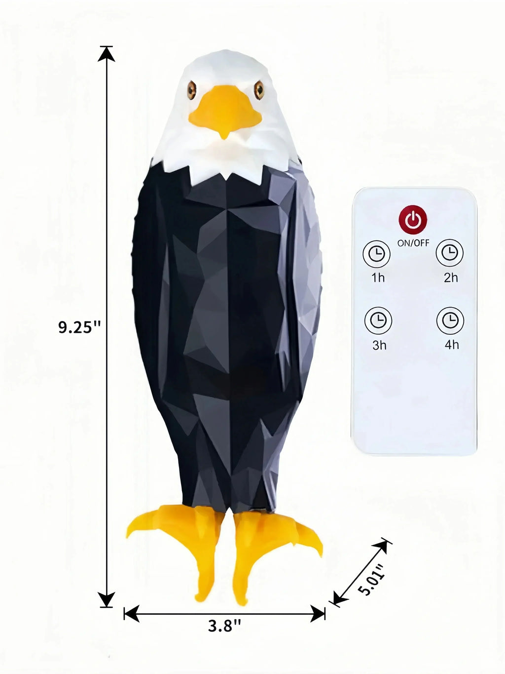 Bald Eagle Night Light Projection Lamp Tape Remote Control Magnetic Rechargeable Children's Gift Bedroom Decorations Room Decor