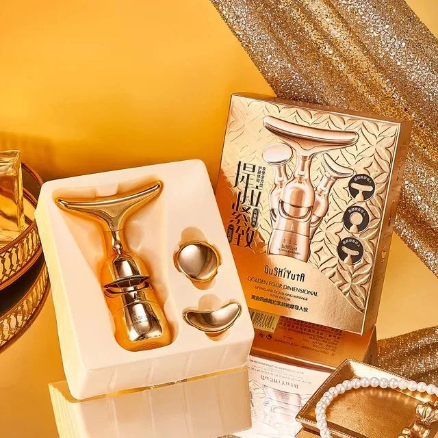 3-in-1 EMS Facial Lifting Device - Skin Tightening Wrinkle Reduction & Anti-Aging for Neck/Eye/Face Care Massage Roller