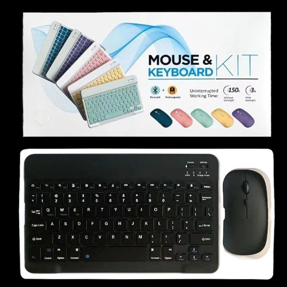 10 inch Bluetooth Keyboard Mouse Set Rechargeable Ultra-Thin Mini Keyboard And Mouse Wireless Keyboard Mouse Combos
