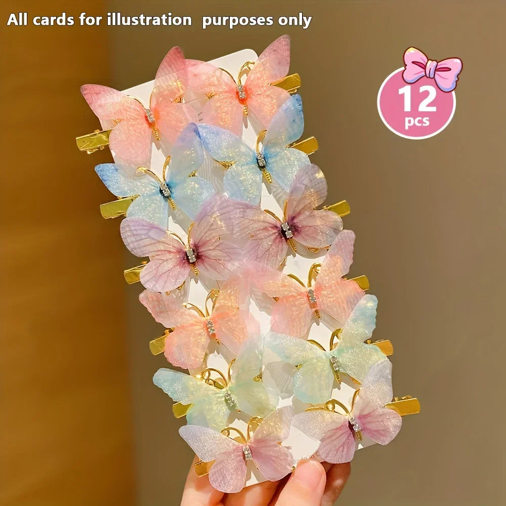 12/24/48pcs Sweet Butterfly Hair Clip Cute and Easiest for Match