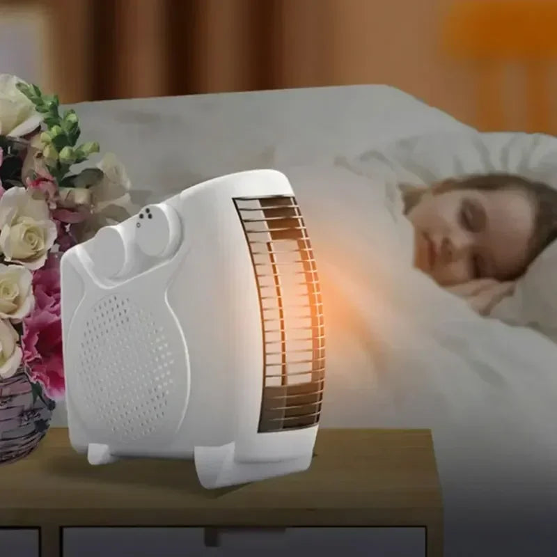 220V Winter Warmer Household Desktop Electric Heater Fan 3 Gear Adjustable Warm Air Blower Ripple Heating Machine Bedroom Office