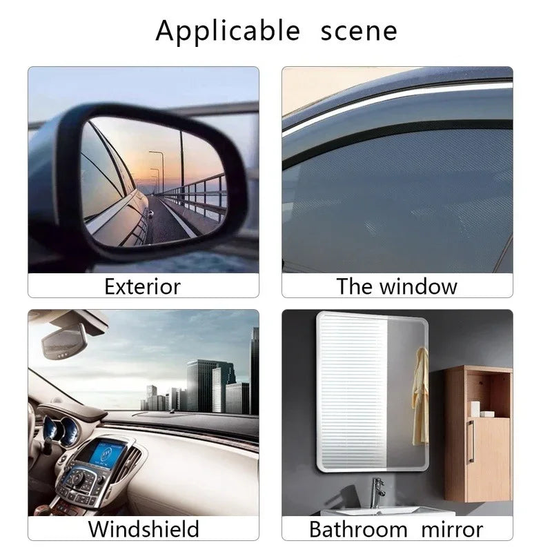 Car Truck Rearview Mirror Rain-proof Film Sticker Window Glass Anti-Fog Anti-reflective Clear Waterproof Films