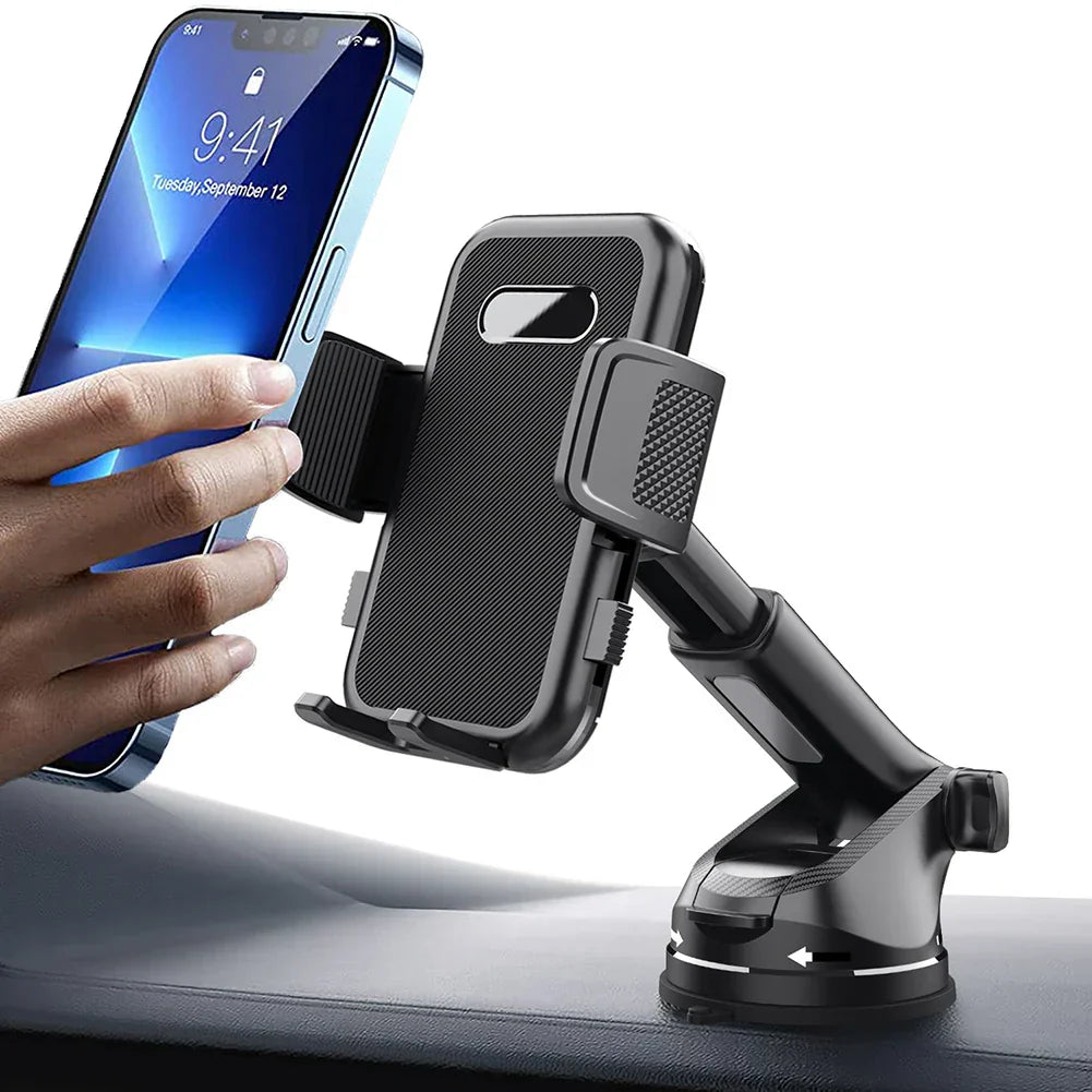 Adjustable Gooseneck Dashboard Phone Holder Mobile Navigation 360 Degree Rotation Flexible Viewing Angle Secure Grip